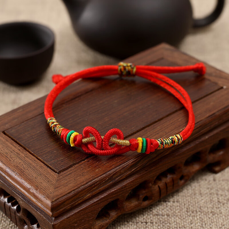 端午节手绳手链祥云如意结情侣手链手工编织五彩绳手链民族风饰品 主