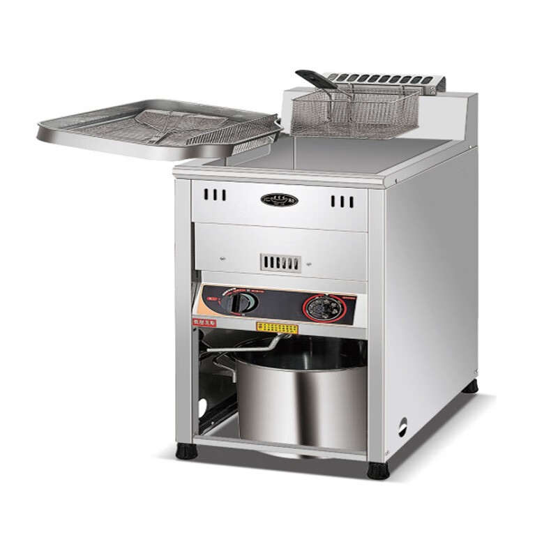豹鼎商用电炸炉 燃气立式电油炸机饮品店不锈钢炸锅 bdh-20l