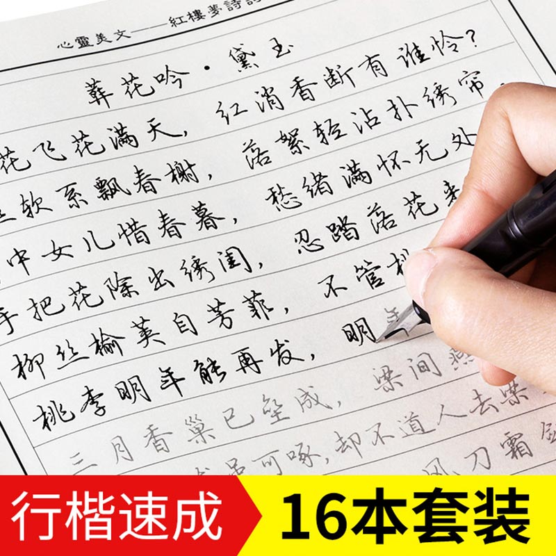 练字帖行楷练字行书楷书硬笔书法字帖本钢笔练习贴临摹手写字行楷