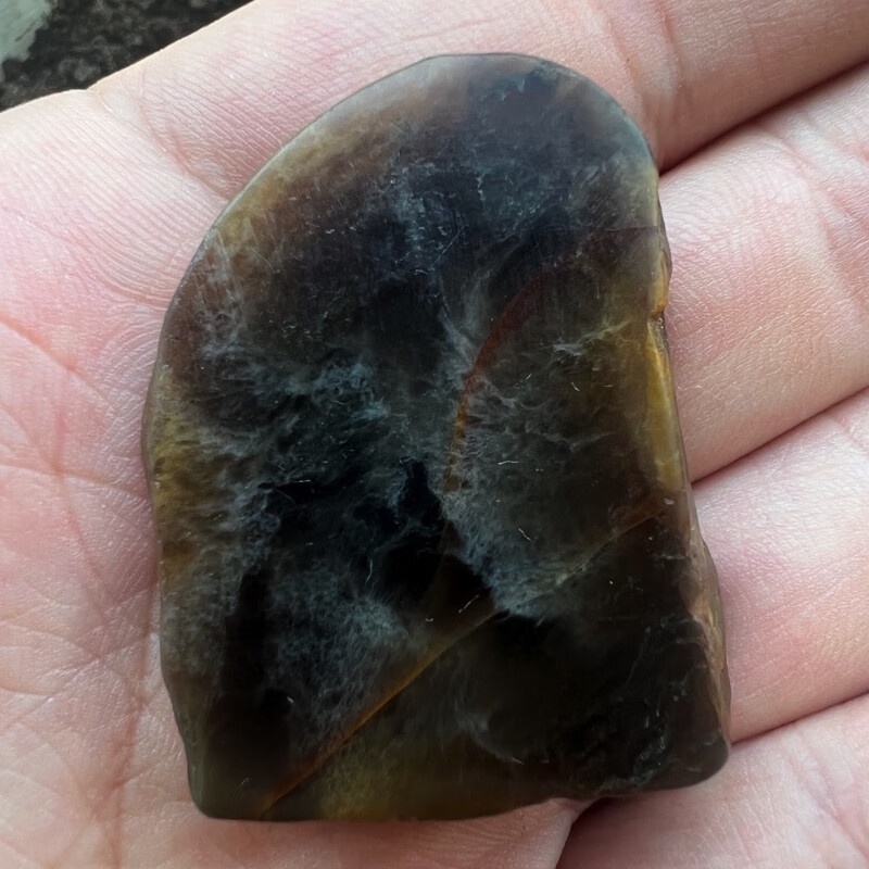 福建寿山田黄石寿山品种田扁章黑他石印章