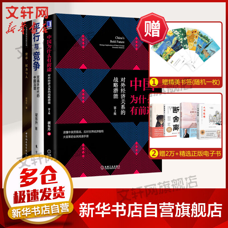 中国为什么有前途 对外经济关系的战略潜能+货币.权力与人+平行与竞争 双循环时代的中国治理 瞿东升著 了解国家战略与外交政策的原因和趋势，读懂中美贸易战，了解中国崛起背后的奥秘 图书