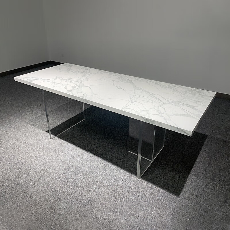 g·home 拉米娜岩板餐桌家用亚克力悬浮餐饭桌小户型岛台百搭餐桌可