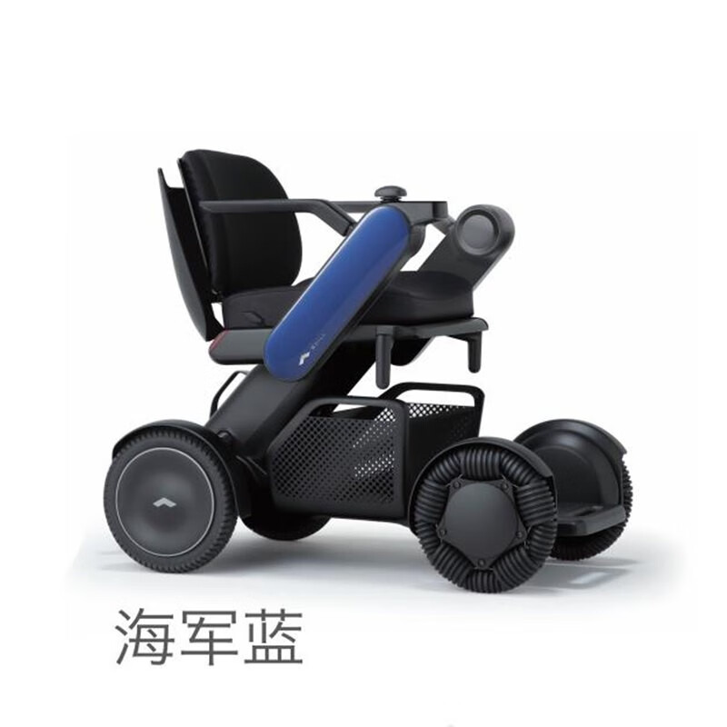 日本电动轮椅WHILL轻便拆卸携带方便可过10公分台阶老年残疾人锂电池麦克纳姆轮胎现货 蓝色