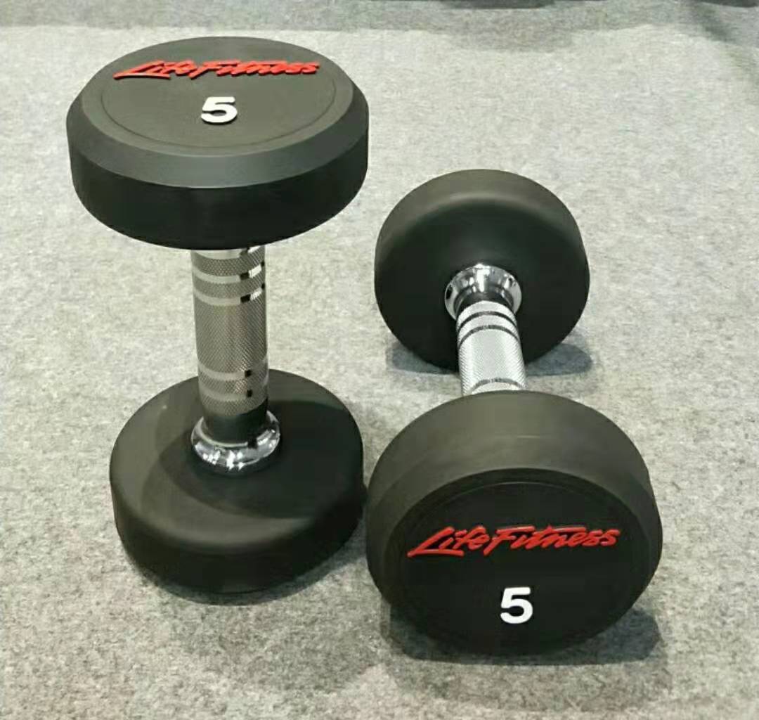 米力藤力健哑铃tpu环保材质纯钢内芯枣核型握把出口品质 2.