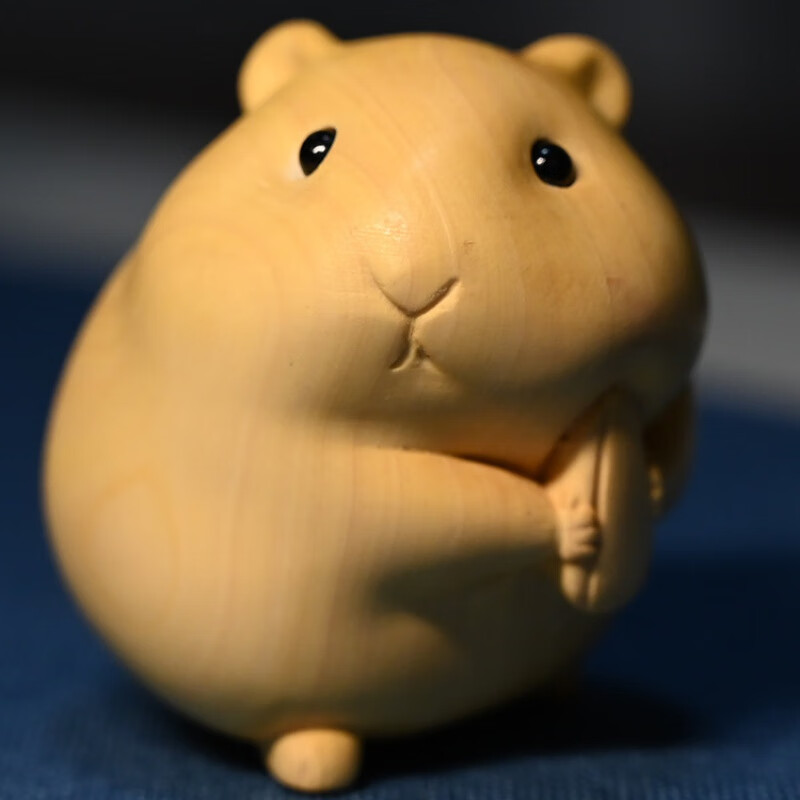 黄杨木贪吃鼠 手工雕刻国风工艺品摆件 送女朋友礼物厂家一件 贪吃鼠