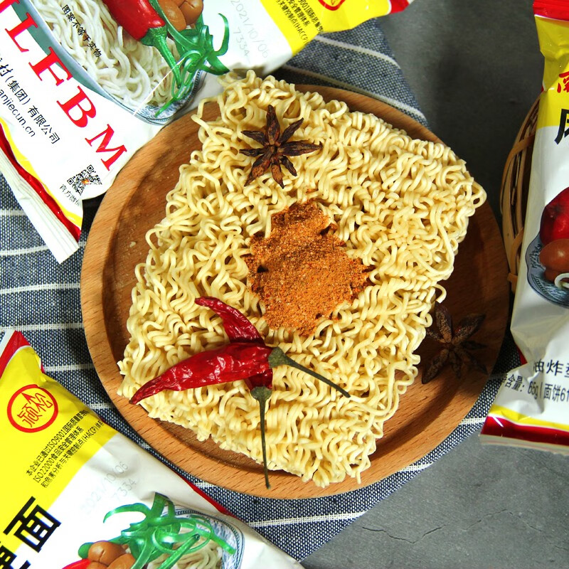 整箱袋装泡面速食河南特产零食麻辣干吃面干脆方便面 北京面30袋