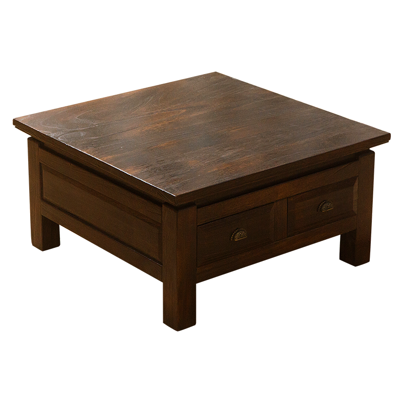 柴扉園  飘窗桌日式榻榻米小桌子阳台小茶几 实木矮桌炕几家用小茶桌 窗台阳台茶桌矮桌地毯小型电脑桌子 四抽款桌子