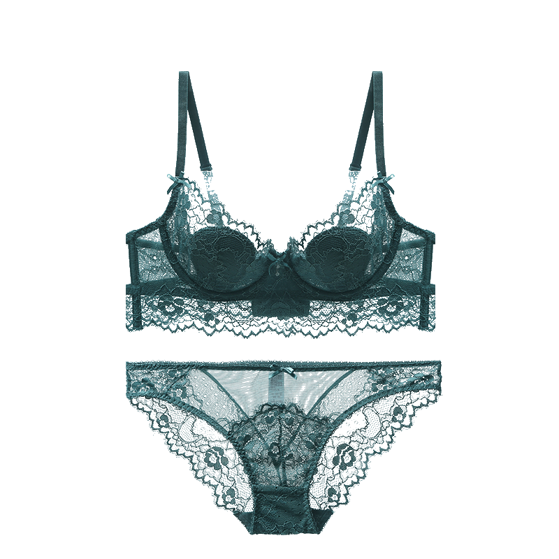 灏吉弧内衣蕾丝文胸性感超薄情趣新款蝉翼杯调整型聚拢蕾丝性感文胸