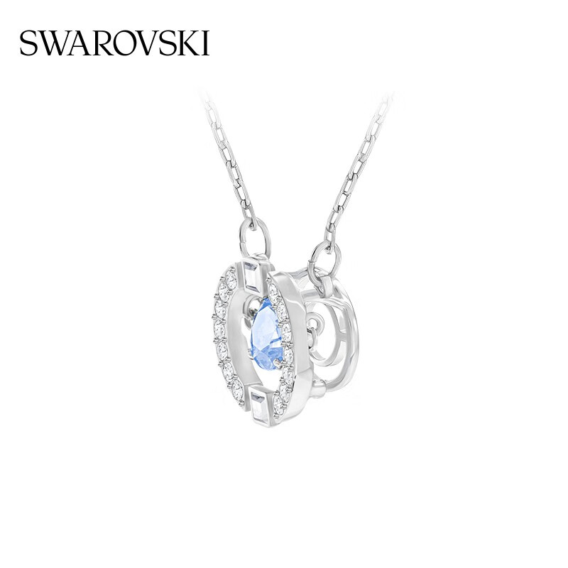 施华洛世奇(SWAROVSKI)女神节礼物Una跳动的心项链女吊坠轻奢小众送女友女士老婆女 蓝色跳动的心5279425