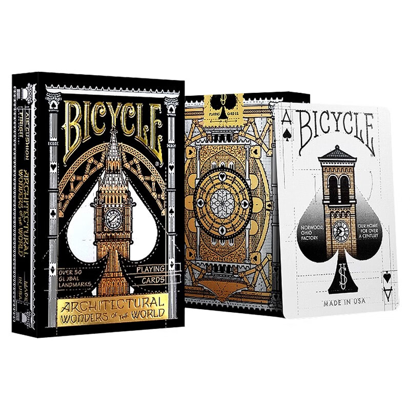 bicycle单车扑克牌 美国进口纸牌 收藏纪念 建筑奇迹1副