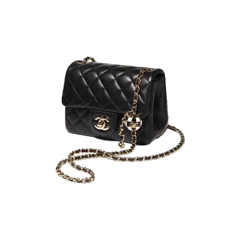 香奈儿(chanel)女包23c早春系列足球方胖子金球mini链条包单肩包 as
