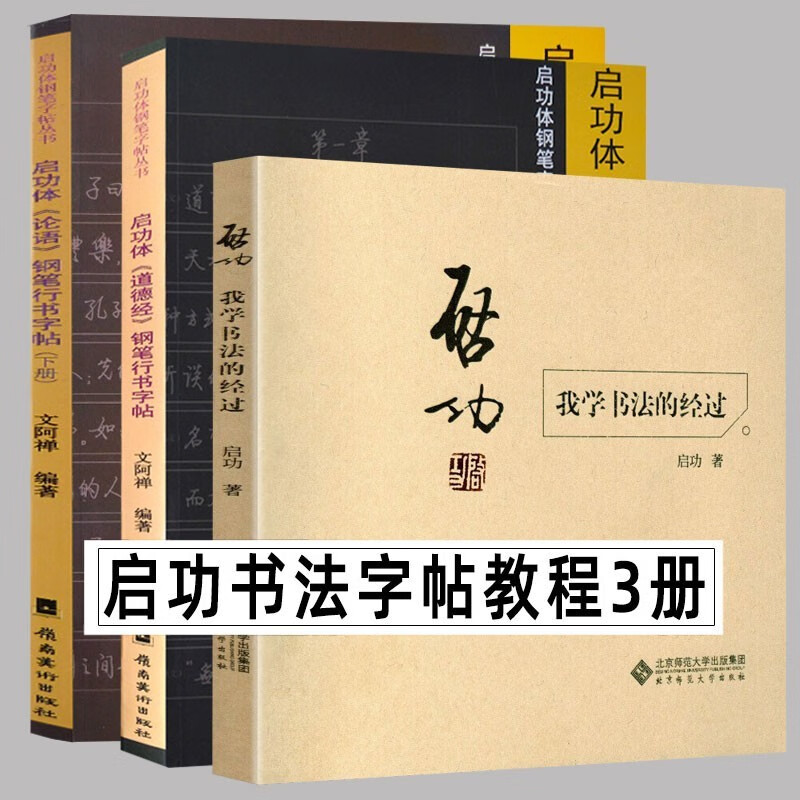启功书法教程 启功我学书法的经过 启功体硬笔书法技法训练行书+楷书+草书/名家书法技法丛书 硬笔书法字帖 钢笔临摹字帖 启功书法3册