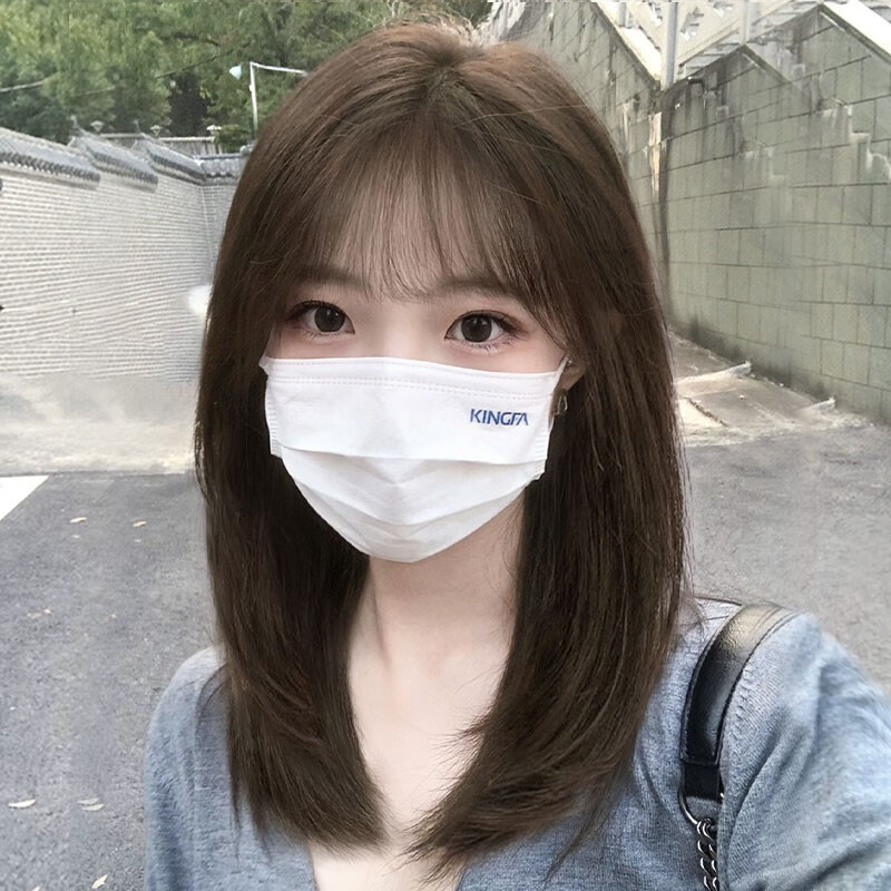 Actual Self假发女中长发自然仿真全头套式减龄锁骨发假发头套 层次锁骨发-冷棕色属于什么档次？