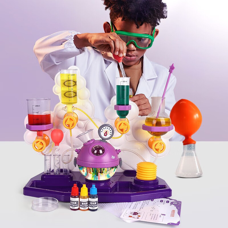 科学罐头儿童益智玩具STEAM泡泡化学实验套装幼儿园学生早教认知亲子互动男女孩礼物 超能套装