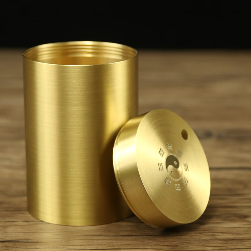 铜之心黄铜牙签筒广告定制logo轻奢牙签盒商用小创意高端新中式家用