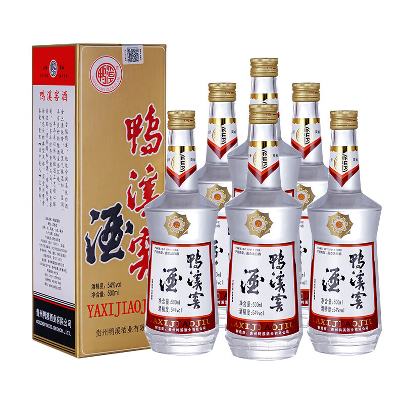 鸭溪窖 浓香型白酒  54度 500mL 6瓶 复古版 整箱装