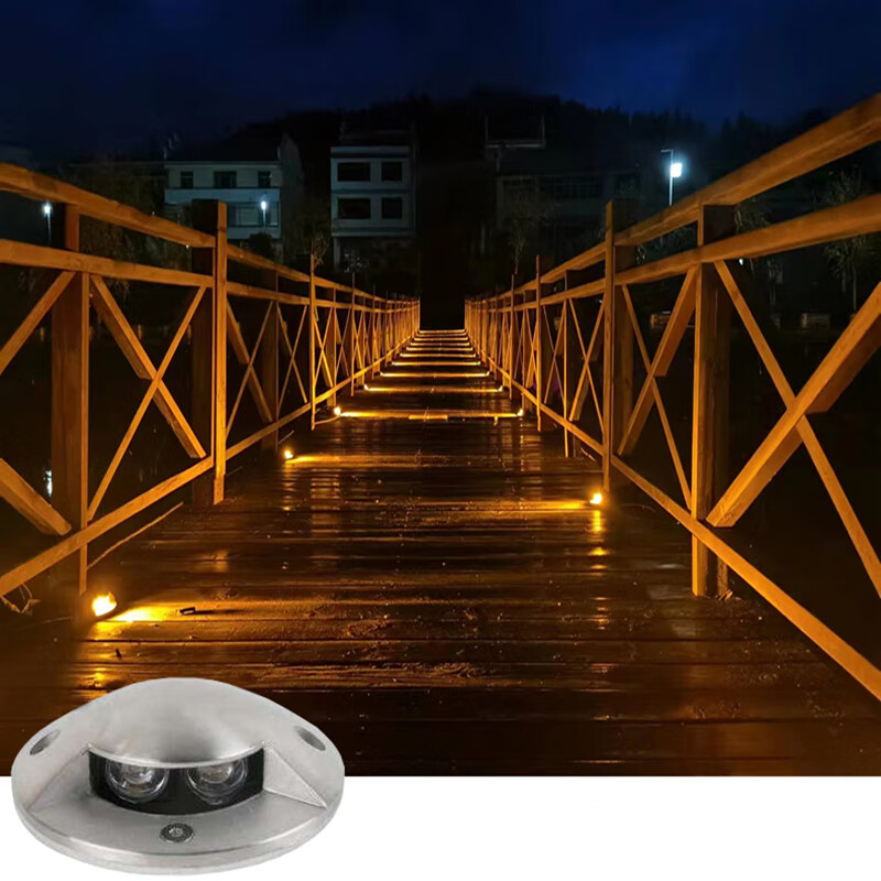 非标定制不锈钢龟背灯led步道灯侧透光免开孔墙壁灯明装地埋灯 2w_暖