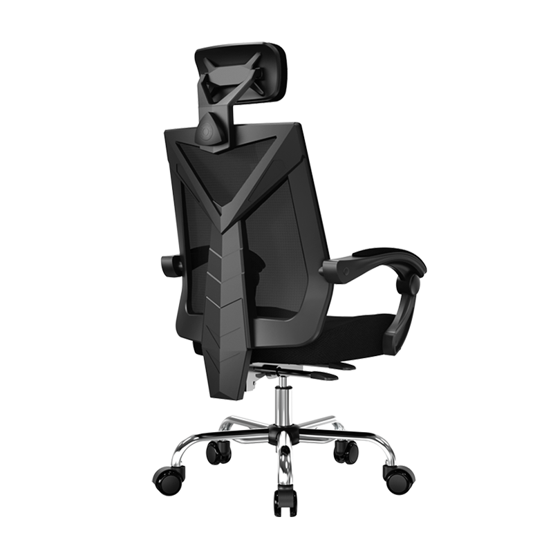 黑白调 电脑椅 办公椅 电竞椅 人体工学椅子靠背家用可躺旋转 HDNY133-敏锐 黑色（脚托）
