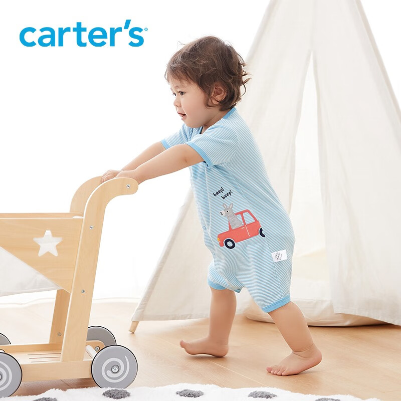 美国Carters 婴儿连体衣21夏男童卡通纯棉连体衣男宝宝