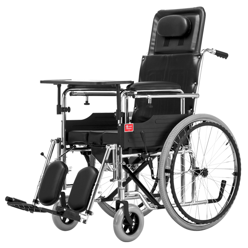 1009去购买多功能轮椅老人折叠轻便带坐便器洗澡老年残疾手推车代步