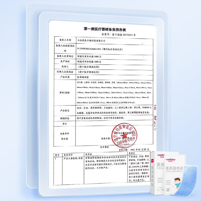 维德(WELLDAY)医用退热贴儿童退热贴宝宝专用甲流退烧贴婴幼儿退烧物理降温 【退烧贴10片*2盒】40mm*110mm