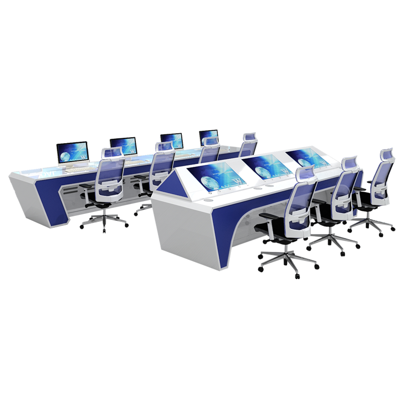 环迪监控操作台控制台豪华科技现代触摸屏定制烤漆中控台指挥中心调度台安防监视台办公职员电脑工作台 直型操作台/米