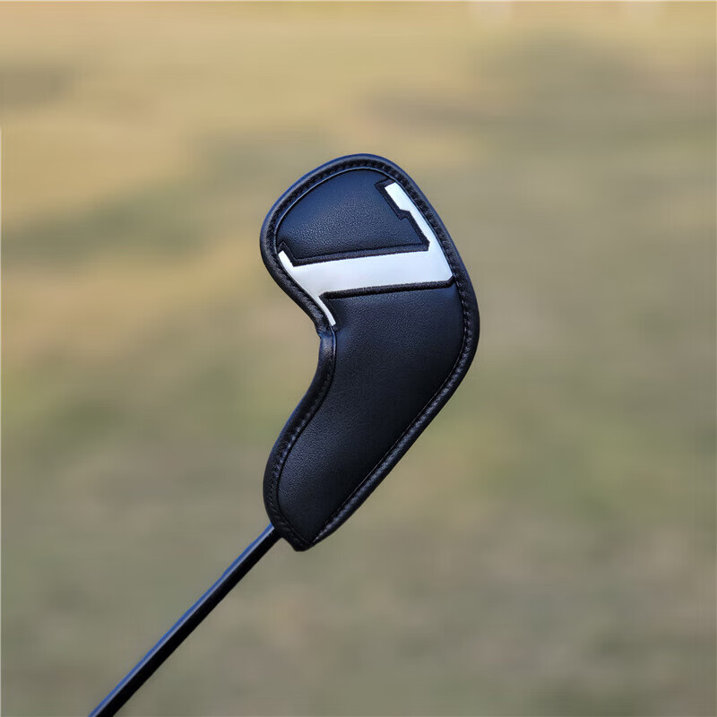 彩色数字加长款7号铁杆套 高尔夫球杆套 杆头套球头保护帽套 磁铁 黑