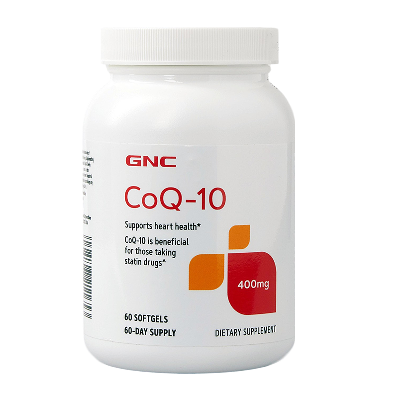 GNC健安喜 辅酶Q10软胶囊 400mg*60粒/瓶 高浓度含量 中老年心血管健康 海外原装进口