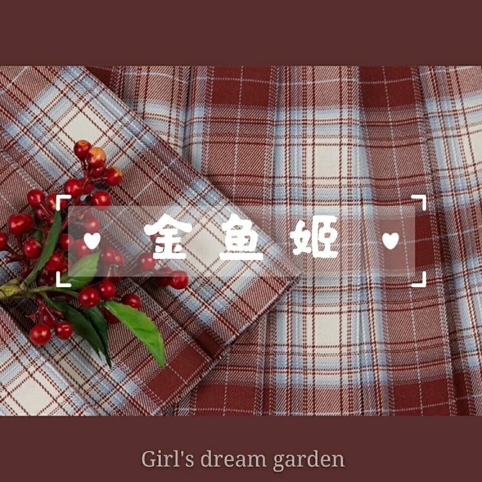 学生jk制服套装温柔一刀水手服百褶裙 金鱼姬[格裙] xs_建议70斤左右