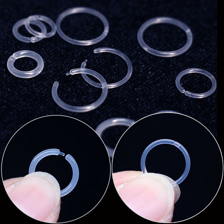 防堵透明隐形环耳环唇环系带环乳环阴环亚克力穿刺饰品情侣 粗1.