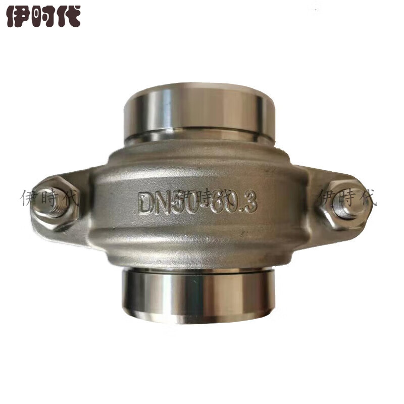 伊时代水处理哈夫节304不锈钢拷贝林接头卡箍套膜壳水处理沟槽卡箍