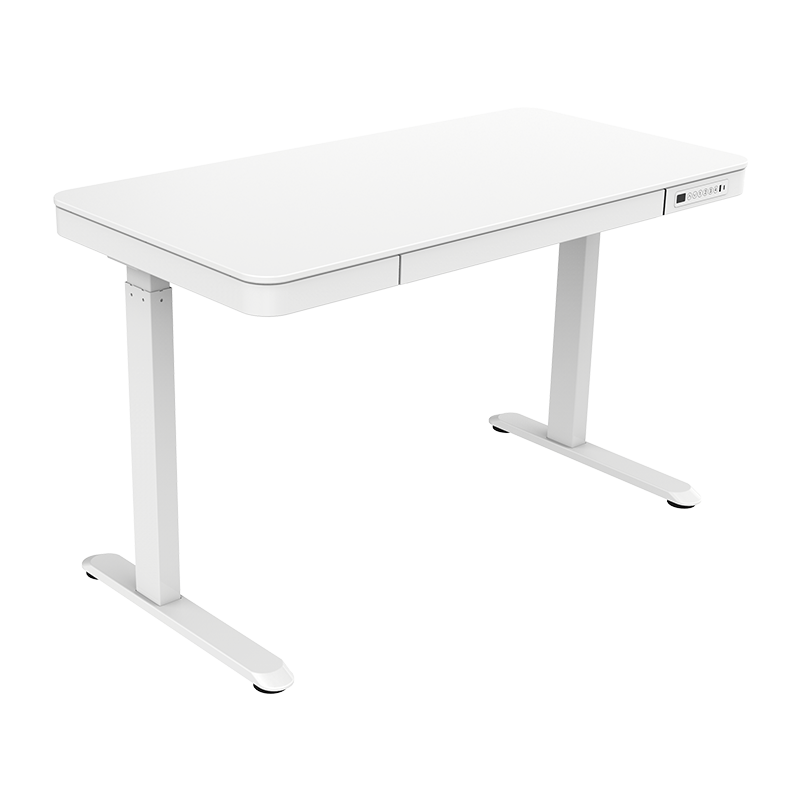 乐歌电动升降电脑桌站立式书桌子书法桌电脑笔记本升降台简约家用写字桌青春派E7原木色