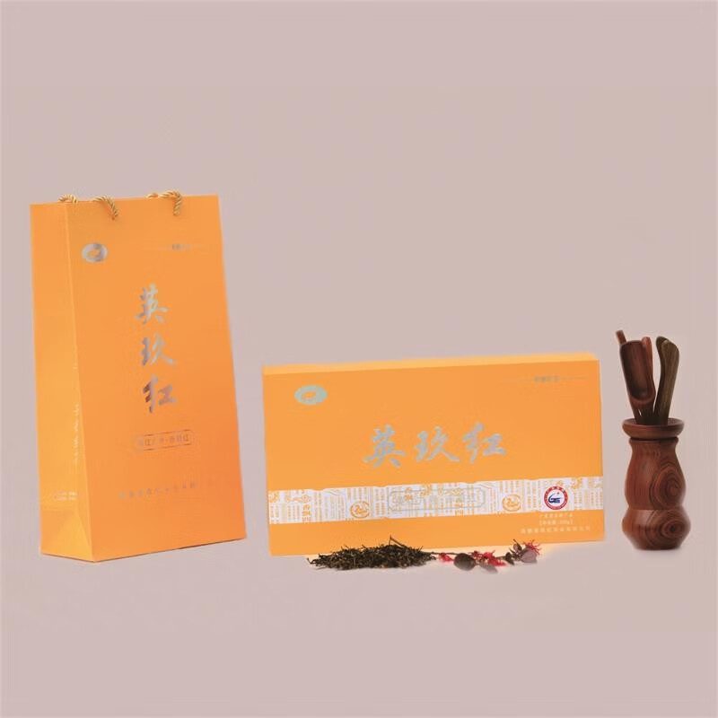 英玖红红茶正宗英红九号英德红茶 茶叶广东特产      赤霞红盒装200克