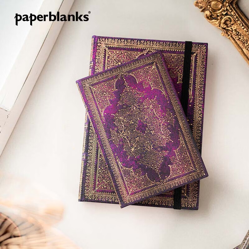 paperblanks佩兰克笔记本冬至之星系列小记事本日记本手账手帐本学习大学生复古文艺文具礼物闪钻 【硬壳绑带款】闪钻/大本/空白