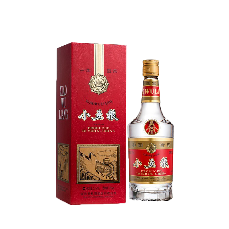 五粮液浓香型白酒 送礼酒整箱白酒 整箱装酒礼盒装白酒 52度 375ml 1