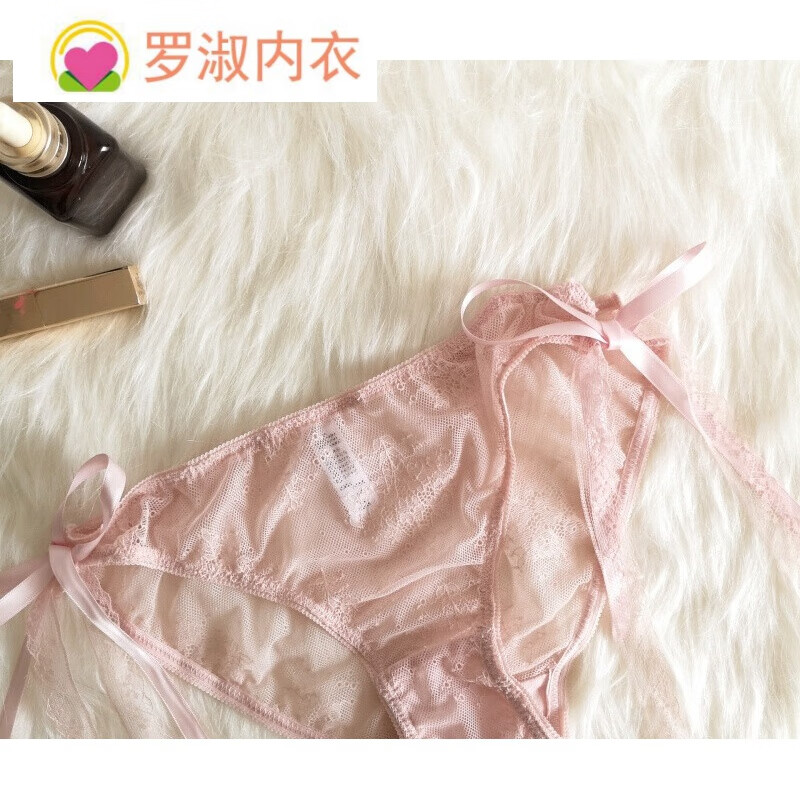 罗淑系带内裤女系带内裤女可解开性惑蕾丝绑带式两侧系绳三角裤档胖