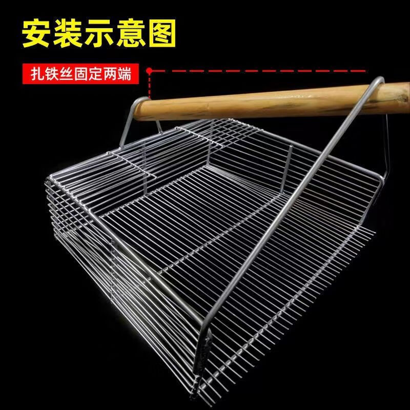 不锈钢捕捞螺蛳田螺河蚌捞贝壳螺丝抓扒网探网蚬拖网推网工具神器