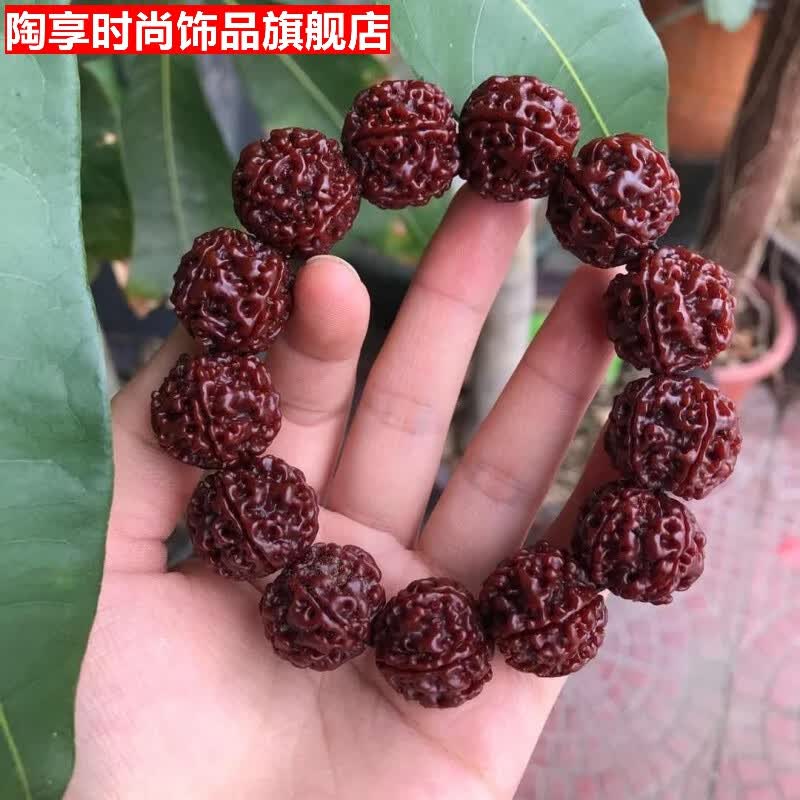 陶享新款尼泊尔机刷大金刚包浆玉化金刚菩提子手串男女佛珠文玩20mm