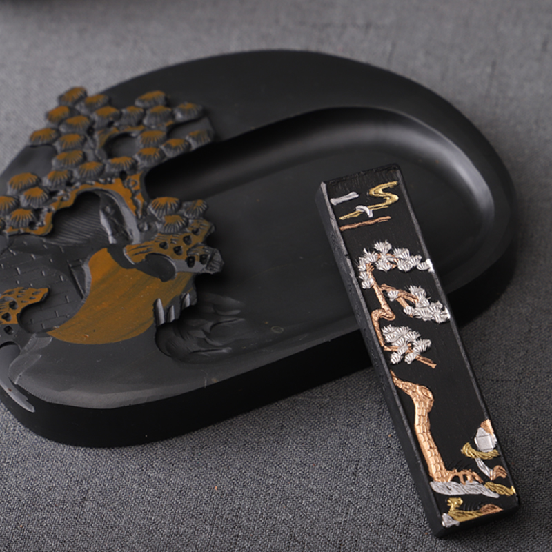 重礼 书法用品 6寸7寸7寸歙砚端砚文房磨磨砚台 安徽歙砚原石书法精品