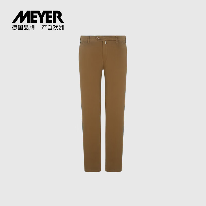 meyer德国 休闲裤男秋冬季 经典百搭高腰修身男裤29916-como 卡其色