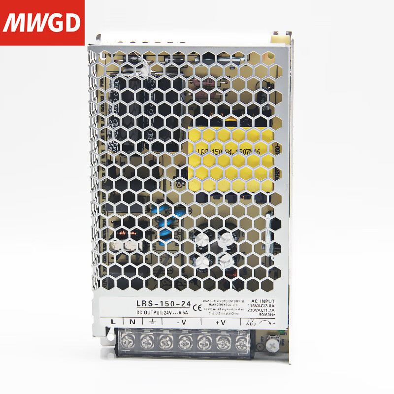 MWGD 开关电源LRS-150-24 150W24V6.5A超薄型 AC220v转DC24V电源模块