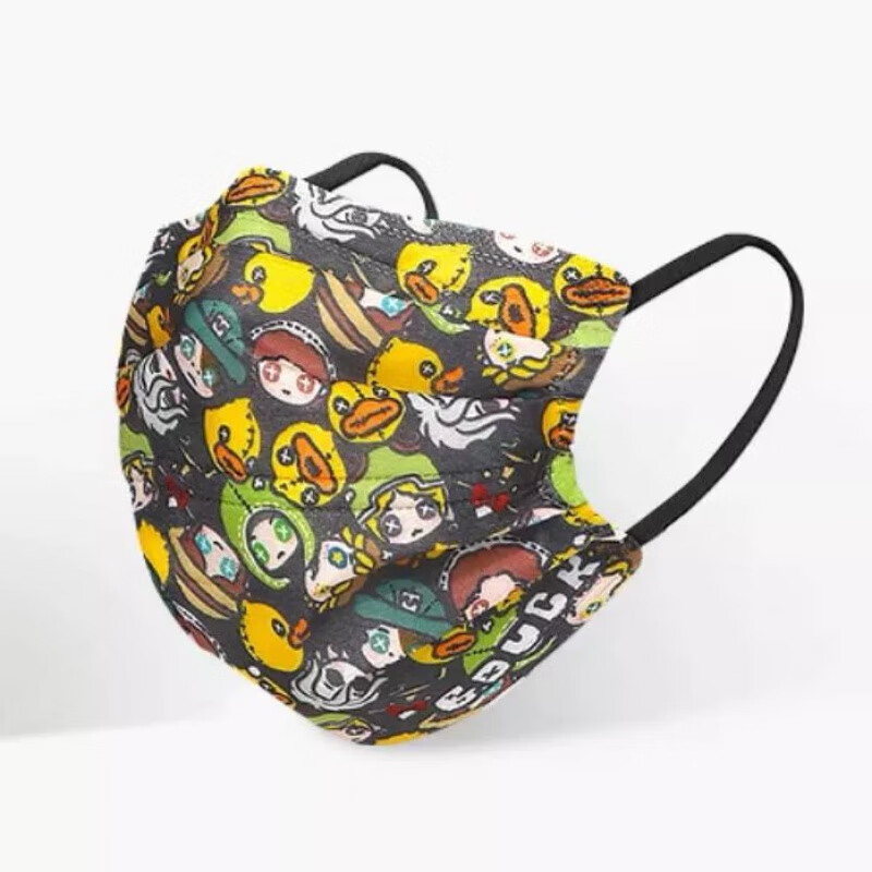 第五人格口罩ip联名口罩彩色卡通小黄鸭一次性口罩新款时尚个性 缤纷