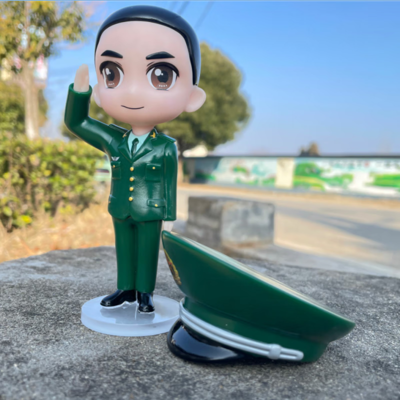 好沐音(haomuyin)兵小萌军人公仔玩偶兵哥哥敬礼盲盒摆件模型退伍礼物