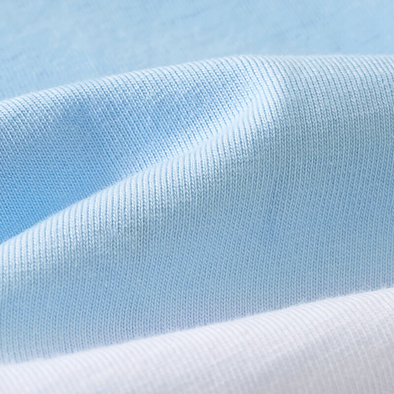 TEEK夏季短袖t恤男士上衣 青少年夏装新款重磅纯棉体恤衫男生打底衣服 【透气干爽】JAS1A蓝白 2XL