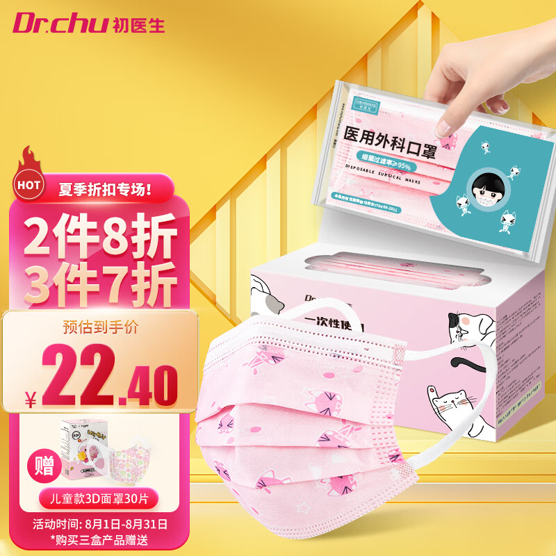 儿童口罩价格趋势分析-初医生(Dr.Chu)儿童口罩值得购买吗?