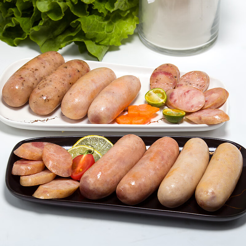 雄丰混合装原味黑椒脆骨鸡肉烤肠肉肠地道肠台湾风味香肠 2包2斤