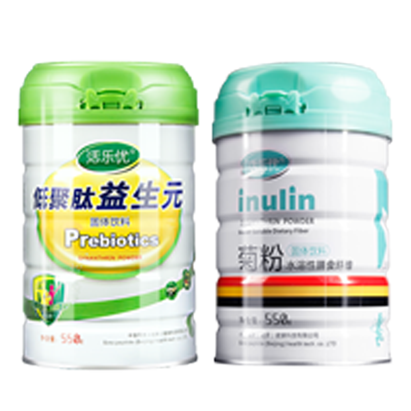 活樂優菊粉 益生元 水溶性膳食纖維粉 低聚果糖比利時進口原粉550g/罐 1罐菊粉+1益生元（舒爽暢快