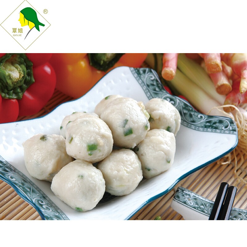 鱼丸袋装荆州风味年货特产覃姐鱼糕火锅豆捞涮锅烧烤 菠菜鱼丸500g