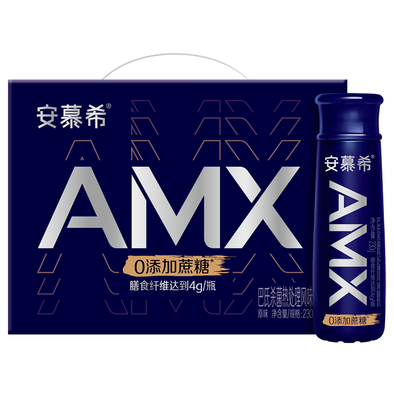 16点、plus会员：伊利 安慕希AMX小黑瓶高端酸奶 230g*10瓶/箱