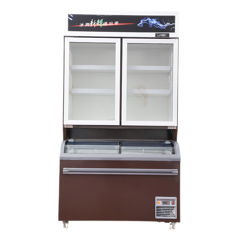 赫强冰柜商用展示柜冷冻冷藏子母柜 长1.2*宽0.8*高2.12m【上冷藏，下冷冻】